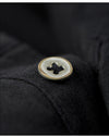 Cotton Button Plain T-Shirt Long Sleeve
