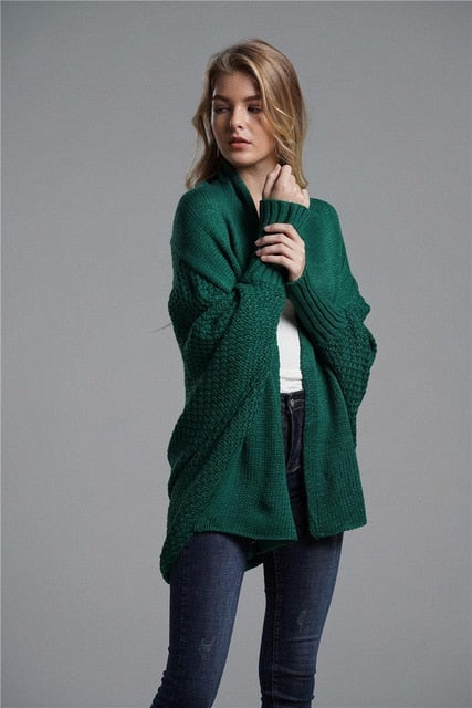 Oversized Batwing Sleeve Cardigan