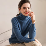 Turtleneck Warm 100% Cashmere Pullover