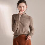Turtleneck Warm 100% Cashmere Pullover