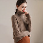 Turtleneck Warm 100% Cashmere Pullover