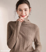 Turtleneck Warm 100% Cashmere Pullover