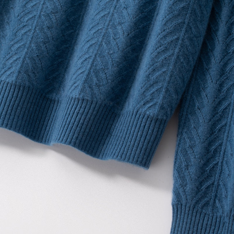 Turtleneck Warm 100% Cashmere Pullover