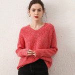 V-neck Long Sleeves 100% Cashmere Jumper