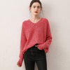 V-neck Long Sleeves 100% Cashmere Jumper