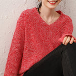 V-neck Long Sleeves 100% Cashmere Jumper