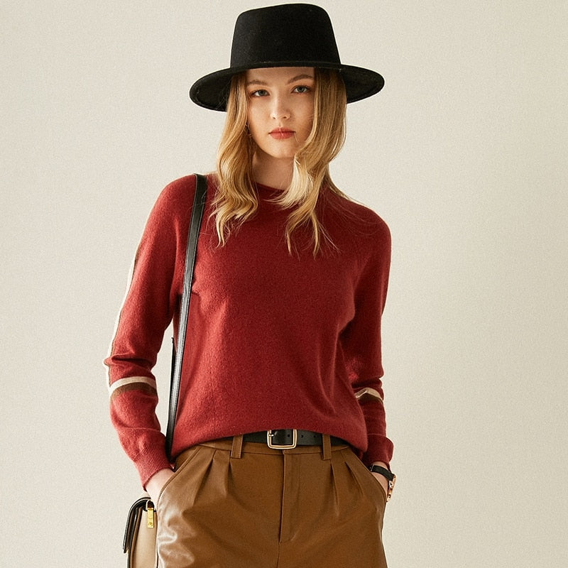 Two-Tone Cashmere Sweater