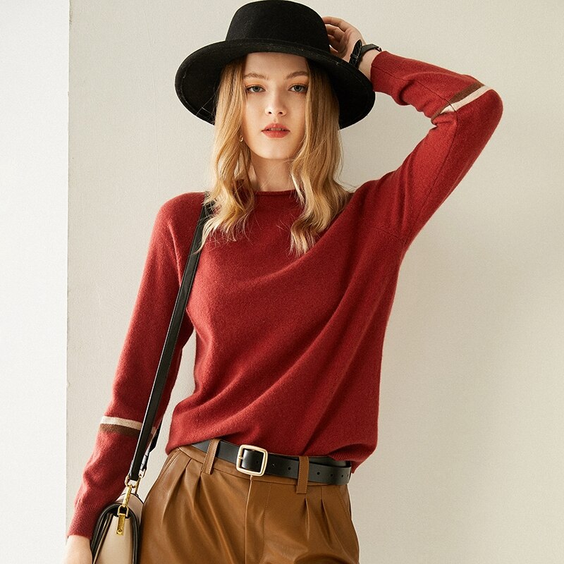 Two-Tone Cashmere Sweater
