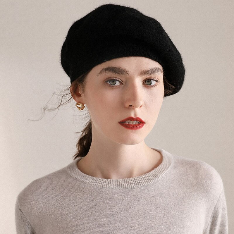 Women Berets 100% Pure Goat Cashmere