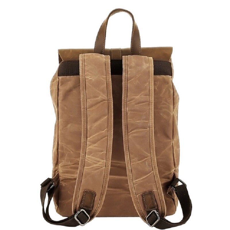 Vintage Leather Canvas Backpack