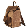 Vintage Leather Canvas Backpack