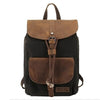 Vintage Leather Canvas Backpack