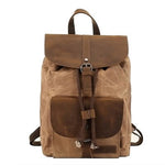 Vintage Leather Canvas Backpack