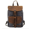 Vintage Leather Canvas Backpack