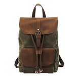 Vintage Leather Canvas Backpack