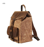 Vintage Leather Canvas Backpack