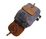 Vintage Leather Canvas Backpack