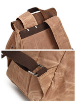 Vintage Leather Canvas Backpack