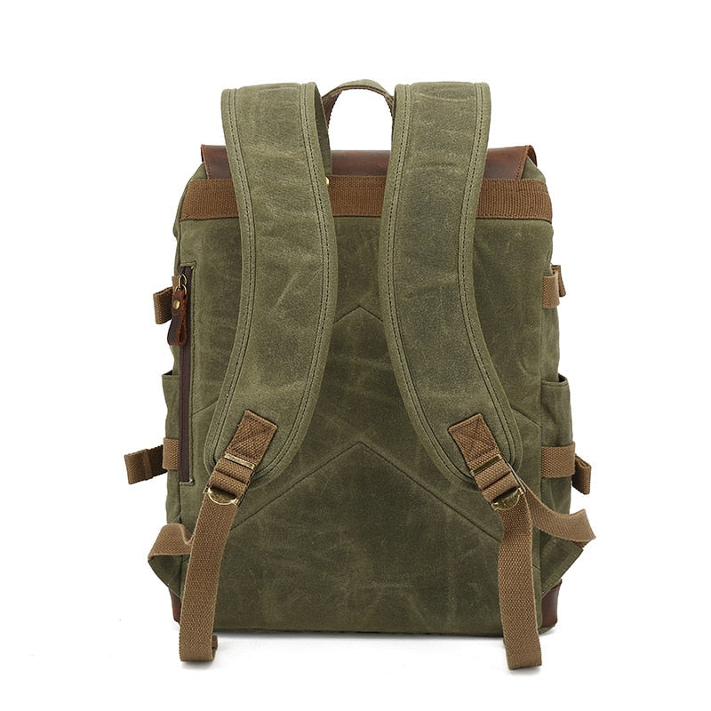 Vintage Canvas Leather Backpack