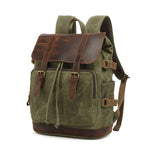 Vintage Canvas Leather Backpack