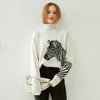 Animal Pattern Cashmere Pullover