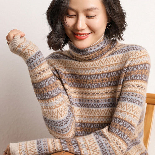 Turtleneck Cashmere Pullover