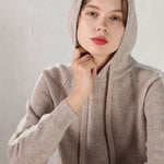 100% Wool Hooded Pullover