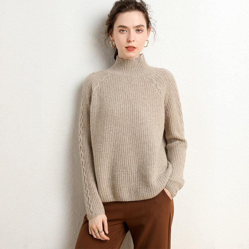 Thick Turtleneck Cashmere Sweater