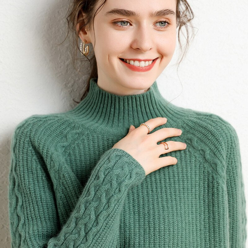 Thick Turtleneck Cashmere Sweater