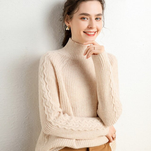 Thick Turtleneck Cashmere Sweater