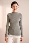 Button Design Slim-fit Cashmere Sweater