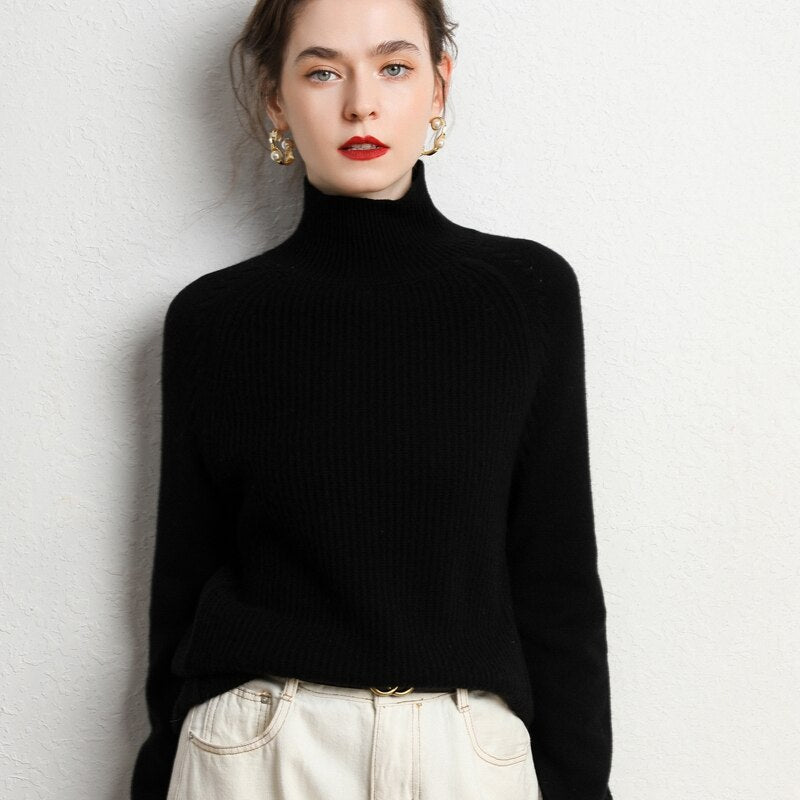 Turtleneck Cashmere Pullover Languid Wind