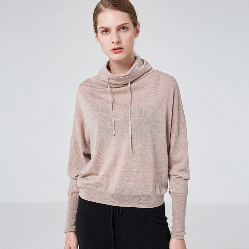 100% Merino Wool Hoodie Sweatshirt