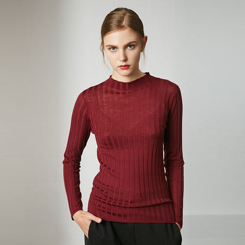 Long Sleeve Turtleneck Knit Sweater