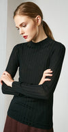 Long Sleeve Turtleneck Knit Sweater