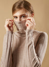 100% PAMIR Wool High-Neck Sweater