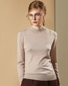 100% PAMIR Fine Wool Vertical Stripes O-Neck Sweater