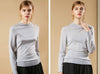 100% PAMIR Fine Wool Vertical Stripes O-Neck Sweater