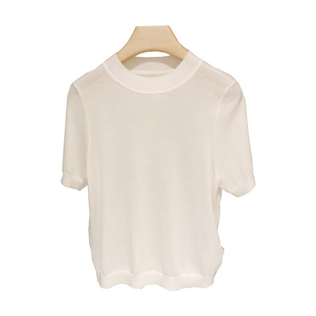 Light Pure Wool Short Sleeve Shirt